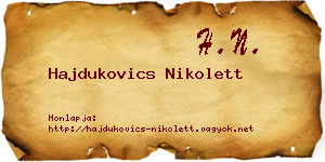 Hajdukovics Nikolett névjegykártya