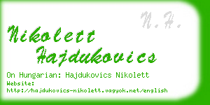 nikolett hajdukovics business card